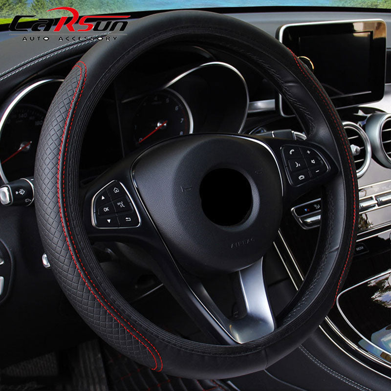 Steering Wheel Cover Braid On The Steering Wheel Cover Cubre Volante Auto Car Wheel Cover Car Accessories - TIKIJTRONICS # 0