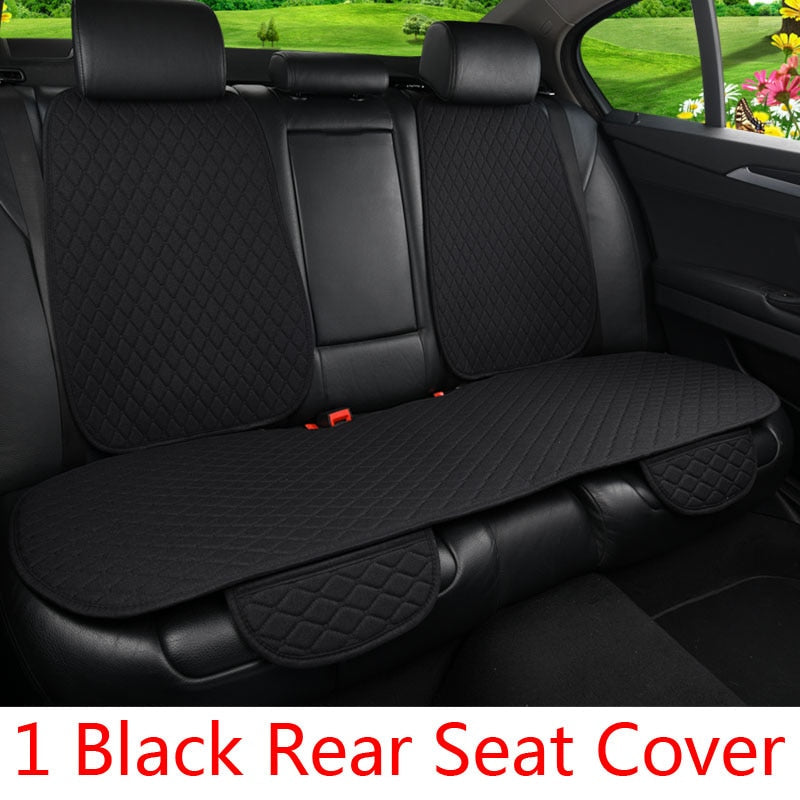 Summer Car Seat Cover Protector Auto Flax Front Back Rear Backrest Linen Seat Cushion Pad for Automotive Interior Truck Suv Van TIKIJTRONICS