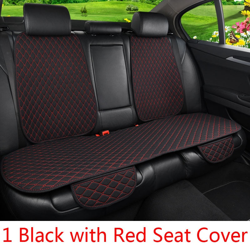 Summer Car Seat Cover Protector Auto Flax Front Back Rear Backrest Linen Seat Cushion Pad for Automotive Interior Truck Suv Van TIKIJTRONICS