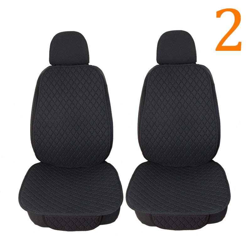 Summer Car Seat Cover Protector Auto Flax Front Back Rear Backrest Linen Seat Cushion Pad for Automotive Interior Truck Suv Van - TIKIJTRONICS # 0