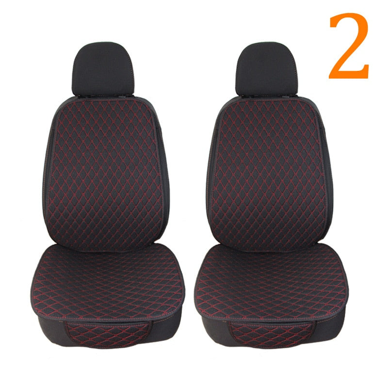 Summer Car Seat Cover Protector Auto Flax Front Back Rear Backrest Linen Seat Cushion Pad for Automotive Interior Truck Suv Van - TIKIJTRONICS # 0