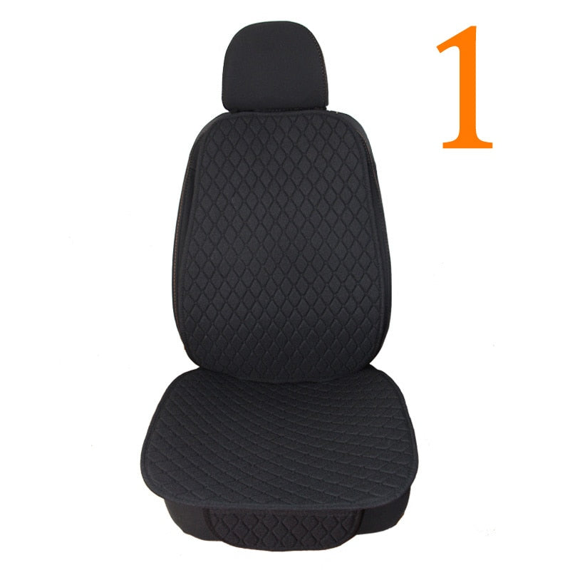 Summer Car Seat Cover Protector Auto Flax Front Back Rear Backrest Linen Seat Cushion Pad for Automotive Interior Truck Suv Van - TIKIJTRONICS # 0