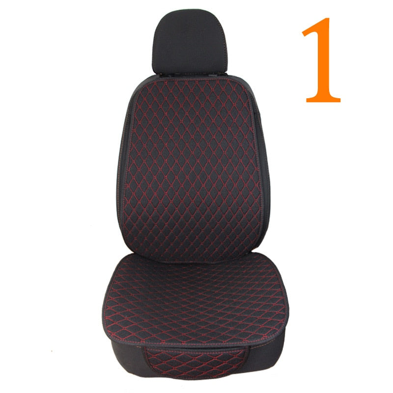 Summer Car Seat Cover Protector Auto Flax Front Back Rear Backrest Linen Seat Cushion Pad for Automotive Interior Truck Suv Van - TIKIJTRONICS # 0