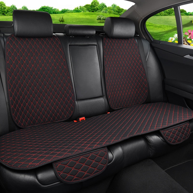 Summer Car Seat Cover Protector Auto Flax Front Back Rear Backrest Linen Seat Cushion Pad for Automotive Interior Truck Suv Van - TIKIJTRONICS # 0