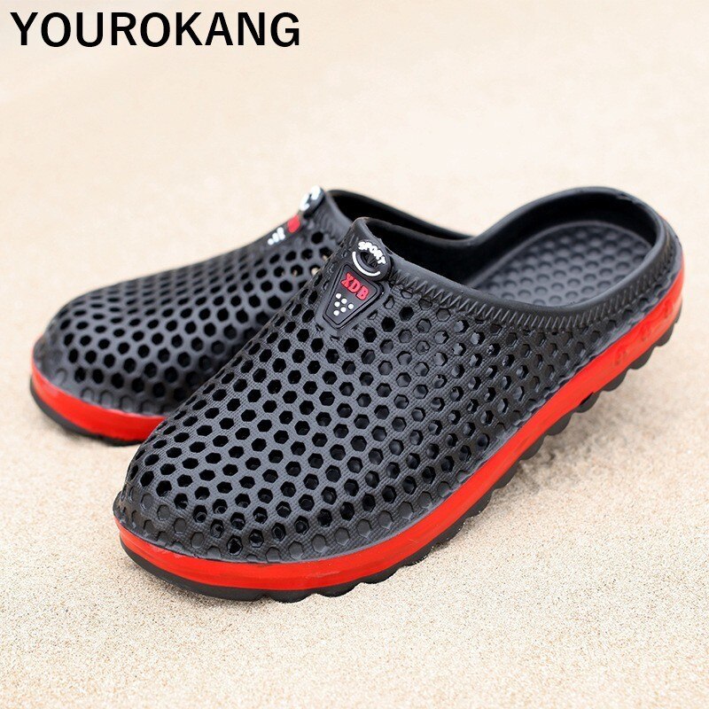 Summer Men Slippers 2021 Massage Clogs Outdoor Garden Shoes Male Pool Sandals Bathroom Flip Flops Lightweight Mules Beach Slides - TIKIJTRONICS # 0