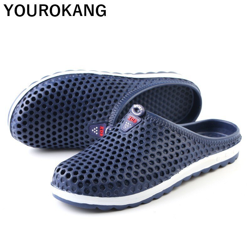 Summer Men Slippers 2021 Massage Clogs Outdoor Garden Shoes Male Pool Sandals Bathroom Flip Flops Lightweight Mules Beach Slides - TIKIJTRONICS # 0