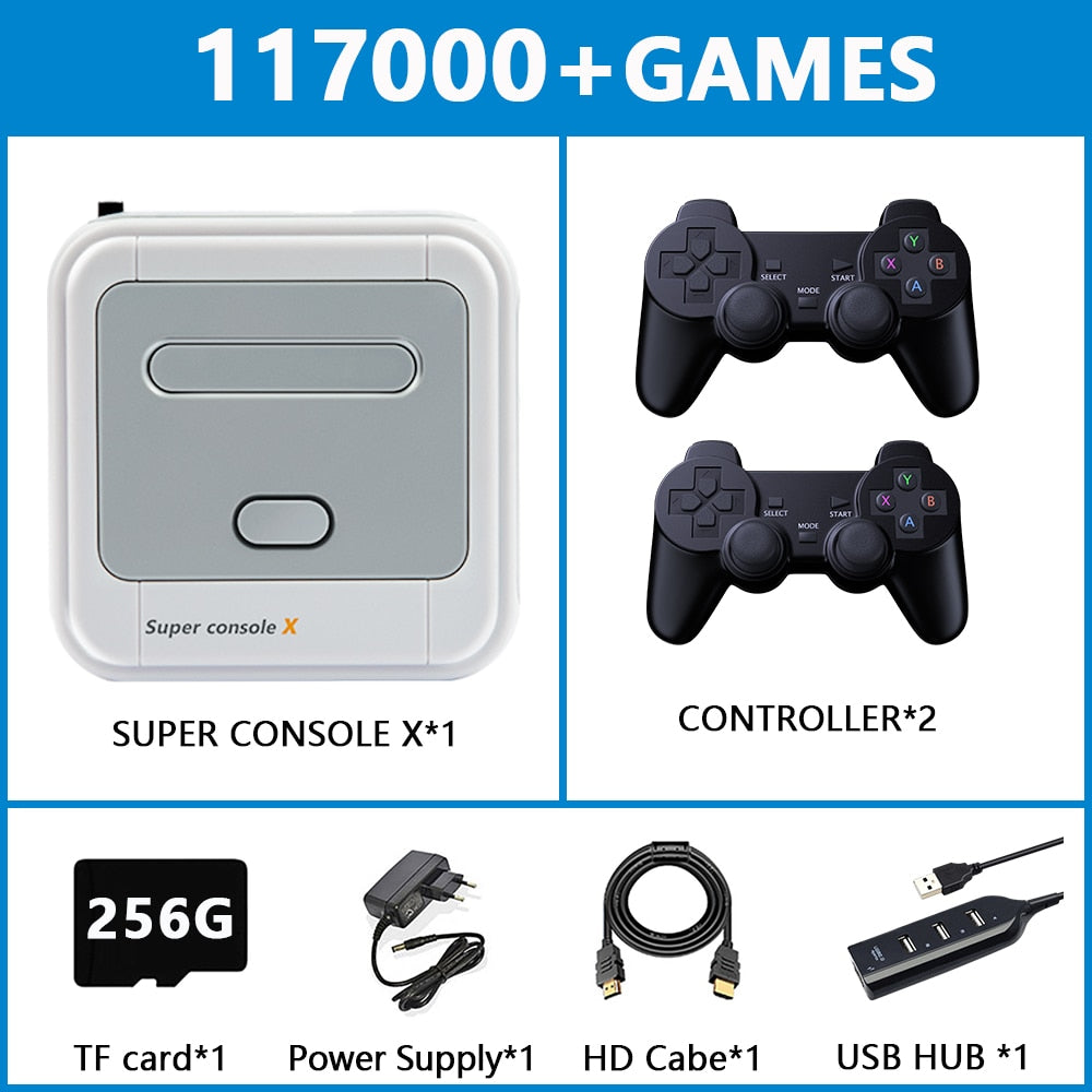 Super Console X Retro Game Console For PSP/PS1/Naomi/MAME/N64/DC With 117000+ Classic Retro Games HD Wifi TV Video Game Player - Premium 0 from TIKIJTRONICS - Just $48.99! Shop now at TIKIJTRONICS