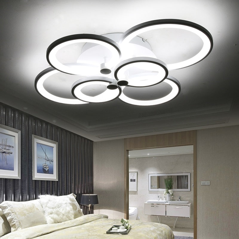 Surface Mounted living Room study room bedroom modern led chandelier white or Black surface mounted led chandelier fixtures - TIKIJTRONICS # 0