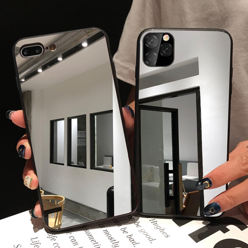 TPU Makeup Mirror Case for IPhone 13 11 12 Pro XS Max Xr X Mobile Phone Protection Cover for IPhone 8 7 6 Plus Cases Funda Coque - TIKIJTRONICS # 0