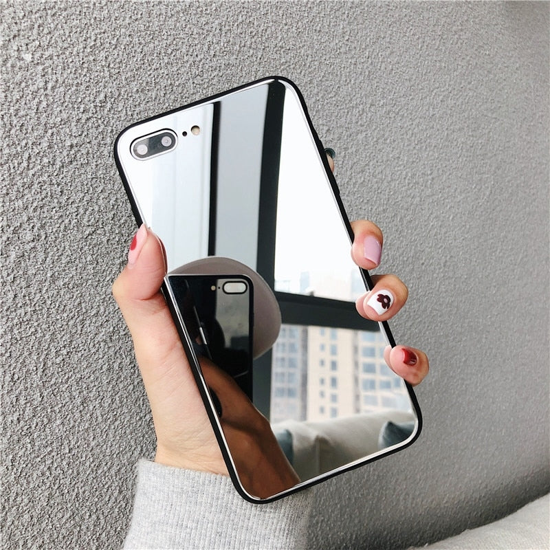 TPU Makeup Mirror Case for IPhone 13 11 12 Pro XS Max Xr X Mobile Phone Protection Cover for IPhone 8 7 6 Plus Cases Funda Coque - TIKIJTRONICS # 0