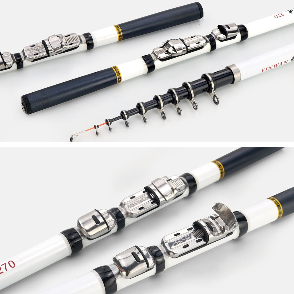 Telescopic Rock Fishing Rod Spinning fly Carp Feeder carbon fiber Pesca 3M 2.7M 2.4M 2.1M 1.8M 1.5M Mini travel Rod  Reel seat - TIKIJTRONICS 0 SPECIFICATIONSTop Diameter: OtherPosition: Ocean Boat Fishing,Ocean Rock Fshing,Ocean Beach Fishing,LAKE,River,Reservoir Pond,streamOrigin: Mainland ChinaModel Number: YinWanMaterial: CarbonHardness: HARDCategory: Rock Fishing RodBrand Name: JOSBYAction: FAST TIKIJTRONICS  (Store description)