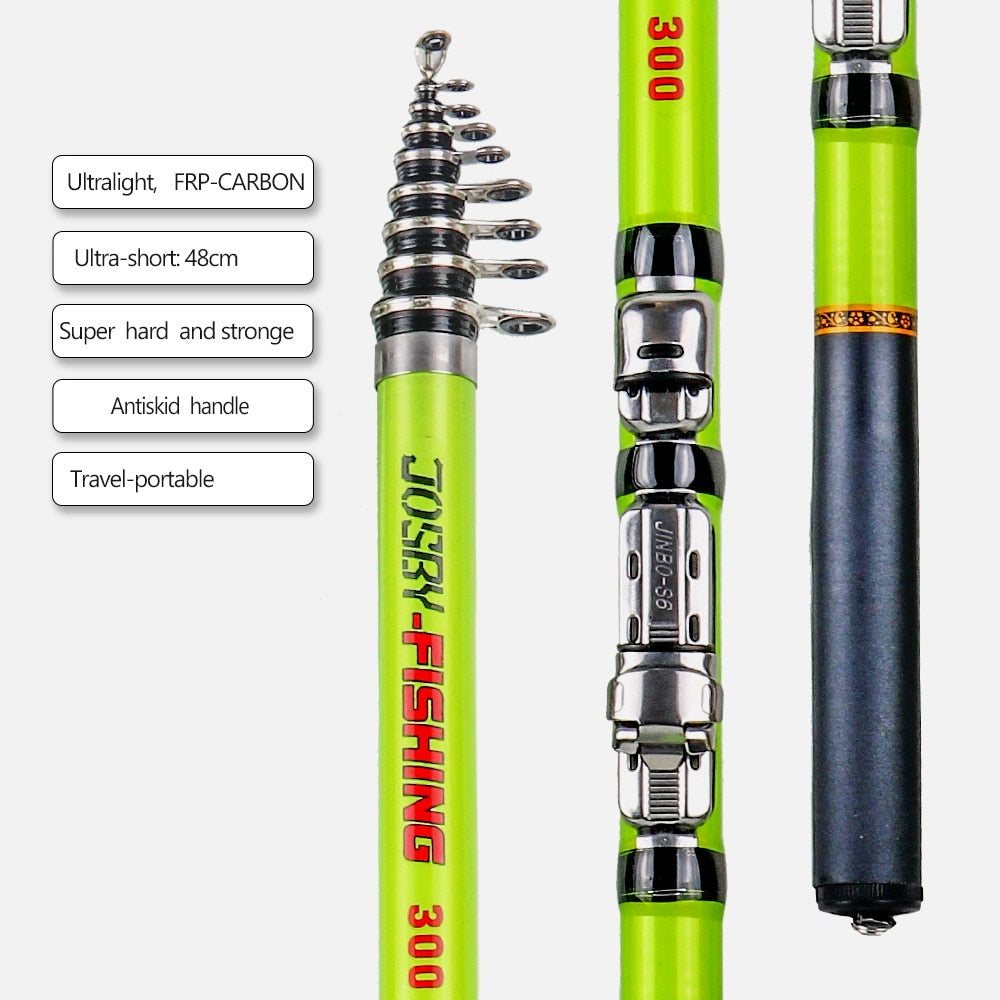 Telescopic Rock Fishing Rod Spinning fly Carp Feeder carbon fiber Pesca 3M 2.7M 2.4M 2.1M 1.8M 1.5M Mini travel Rod  Reel seat - TIKIJTRONICS 0 SPECIFICATIONSTop Diameter: OtherPosition: Ocean Boat Fishing,Ocean Rock Fshing,Ocean Beach Fishing,LAKE,River,Reservoir Pond,streamOrigin: Mainland ChinaModel Number: YinWanMaterial: CarbonHardness: HARDCategory: Rock Fishing RodBrand Name: JOSBYAction: FAST TIKIJTRONICS  (Store description)