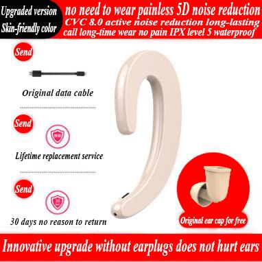 The integrated bone conduction type hanging ears monaural bluetooth wireless headset, wireless headset with warehouse TIKIJTRONICS