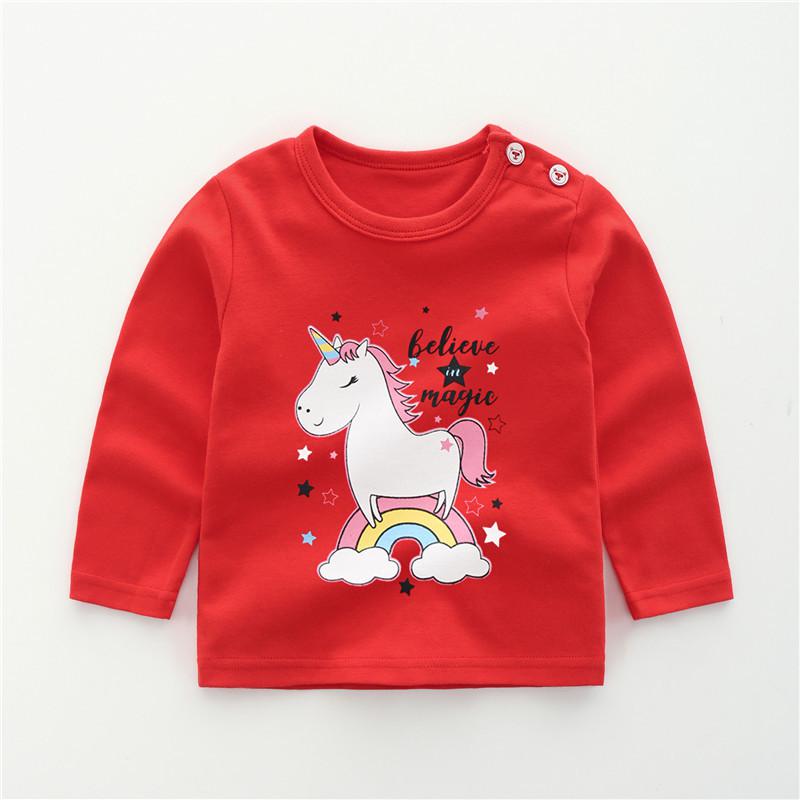 Toddler Girls Clothes Cotton Tops Children Cartoon Long Sleeve Girl Kids T-shirt Baby Boys Baby Boy Outfit Pullover T-shirt - TIKIJTRONICS # 0