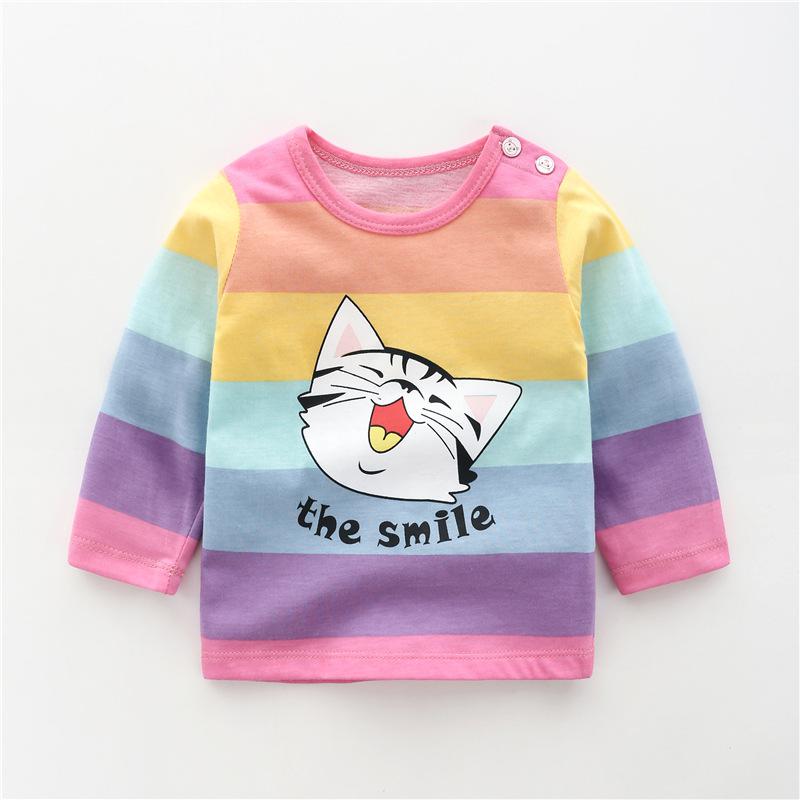 Toddler Girls Clothes Cotton Tops Children Cartoon Long Sleeve Girl Kids T-shirt Baby Boys Baby Boy Outfit Pullover T-shirt - TIKIJTRONICS # 0