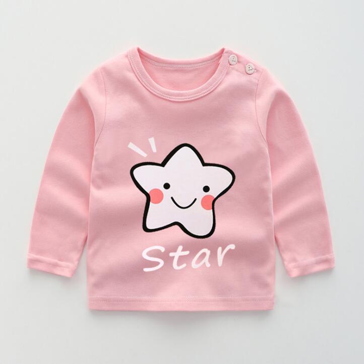 Toddler Girls Clothes Cotton Tops Children Cartoon Long Sleeve Girl Kids T-shirt Baby Boys Baby Boy Outfit Pullover T-shirt - TIKIJTRONICS # 0