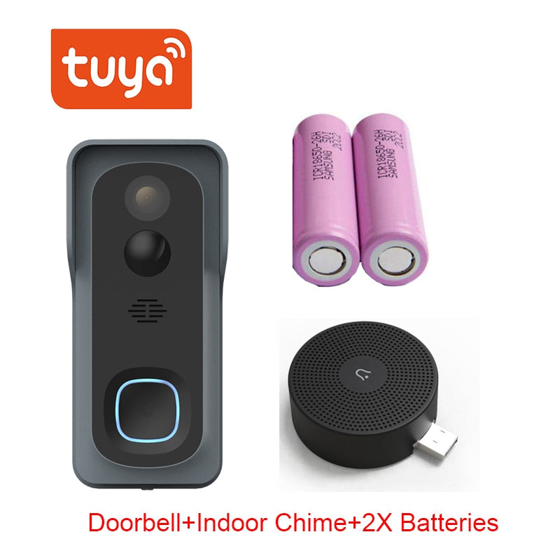 Tuya Wireless WiFi 1080P Video Doorbell with Battery USB Chime Compatible with Google and Alexa, Waterproof doorbell Smart lIfe - TIKIJTRONICS 0 SPECIFICATIONSPower: Dry batteryOrigin: Mainland ChinaItercom: YesItem Type: Wireless DoorbellFeature: Photograph,VideoConnection Type: WirelessCertification: CEBrand Name: zsviotAlarm: Yes TIKIJTRONICS  (Store description)