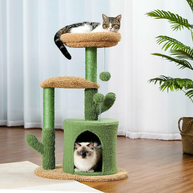 H90.5CM Cactus Cat Tree with Natural Sisal Scratching Post Board for Cat Perch Condo Kitty Play House rascador gato arbre à chat - TIKIJTRONICS 0 SPECIFICATIONSWeight:: 9kgType: catsShap: Cactus HouseSKU: AMT0128SC/AMT0133/AMT0141Origin: Mainland ChinaNo. of Tiers: Three-LayerMaterial: WoodItem Type: cat treesHeight: 90.5cm/83.5cmColor: Green+BrownCN: ZhejiangBrand Name: PAWZ Road TIKIJTRONICS  (Store description)