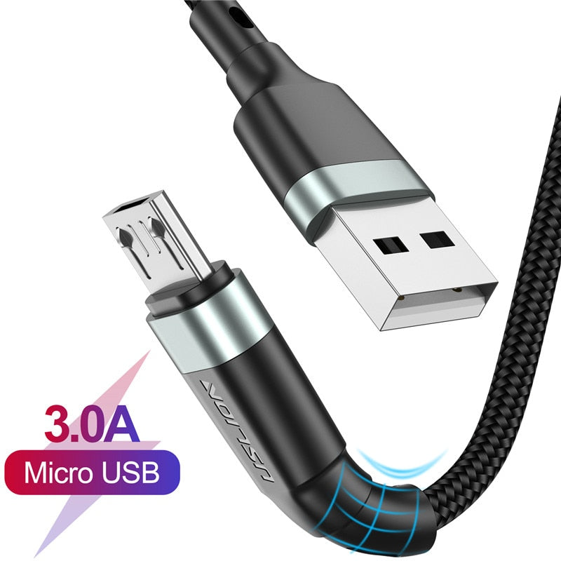 USLION 3m Micro USB Cable 3A Fast Charging USB Data Cable Cord for Samsung Redmi Note 4 5 Android Micro Mobile Phone usb Cable - TIKIJTRONICS # 0