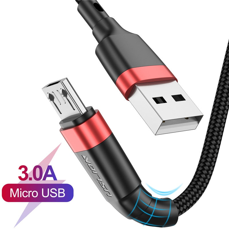 USLION 3m Micro USB Cable 3A Fast Charging USB Data Cable Cord for Samsung Redmi Note 4 5 Android Micro Mobile Phone usb Cable - TIKIJTRONICS # 0