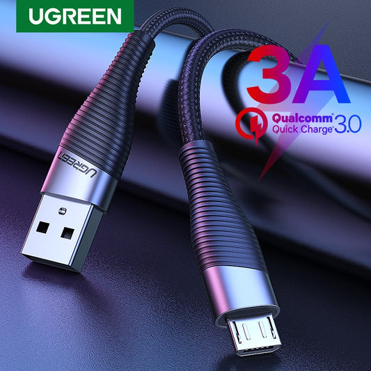 Ugreen Fast Charge Micro USB Cable for Xiaomi Redmi Note 5 Pro 4 Andriod Mobile Phone Charger Data Cable for Samsung S7 USB Cord - TIKIJTRONICS # 0