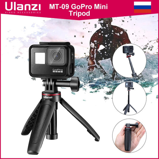 Ulanzi MT-09 Extend Gopro Vlog Tripod Mini Portable Tripod for Gopro Hero 11 10 9 8 7 6 5 Black Session Osmo Action insta360 X3 - TIKIJTRONICS 0 SPECIFICATIONSWeight (g): 74gUse: Action CamerasUlanzi Model: MT-09Type: Mini Tripod / LightweightPackage: YesOrigin: Mainland ChinaModel Number: MT-09Maxload: 2KGMax Extened Length (mm): 251mmMaterial: PlasticFolded Length (mm): 127mmBrand Name: Ulanzi TIKIJTRONICS  (Store description)