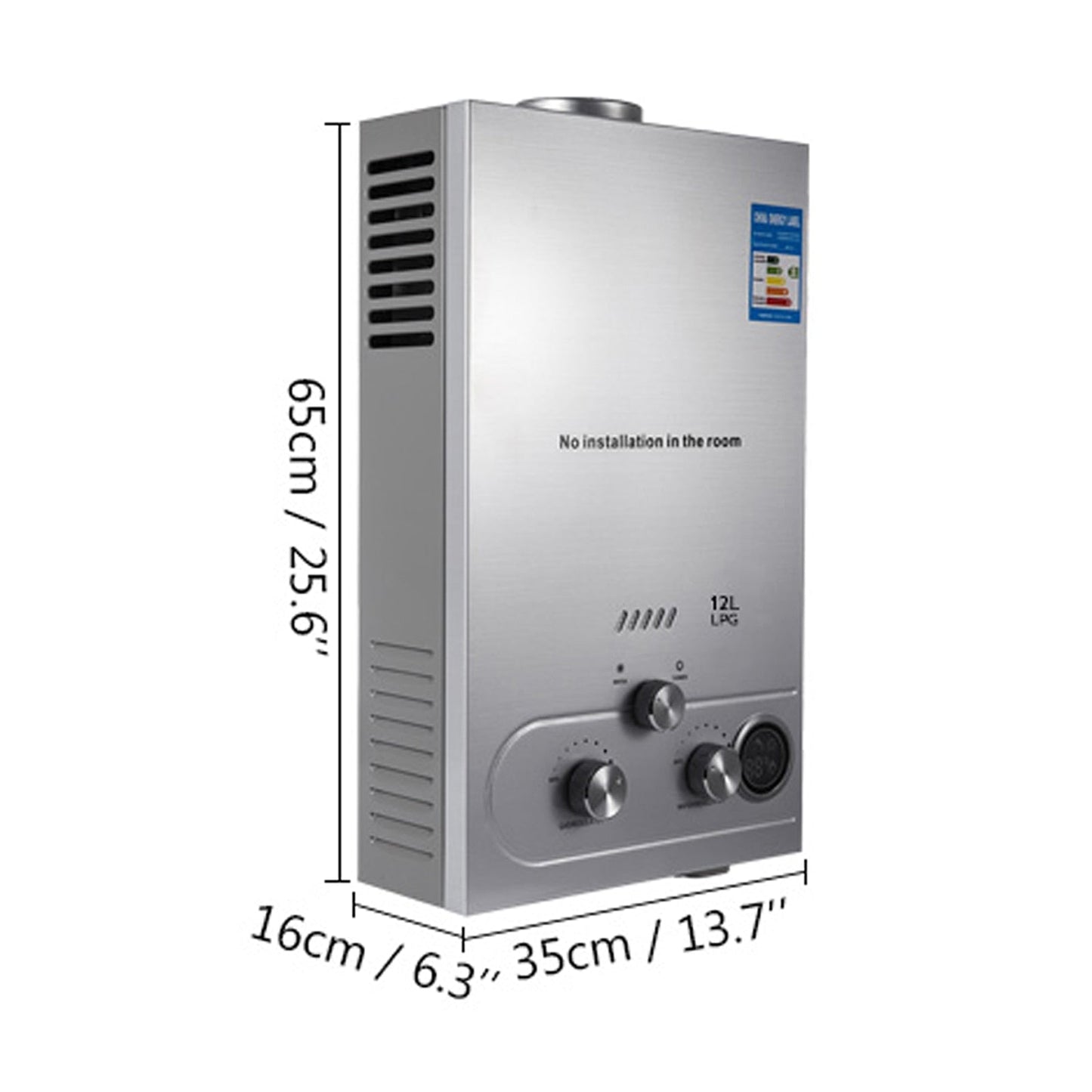 VEVOR 6L/8L/10L/12L/16L/18L LPG Propane Gas Instant Hot Water Heater Boiler Outdoor Stainless Steel - Premium 0 from TIKIJTRONICS - Just $94.50! Shop now at TIKIJTRONICS