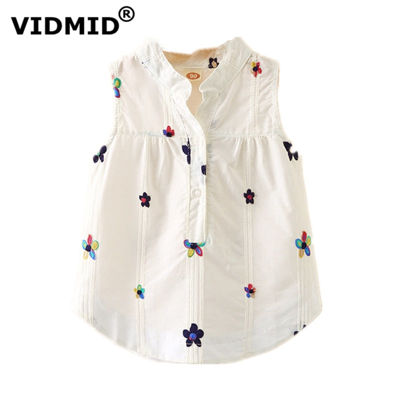 VIDMID Toddler Baby Girls Sleeveless blouses Summer Clothing  kids girls Tops shirts tank shirt children's clothes 7071 01 TIKIJTRONICS