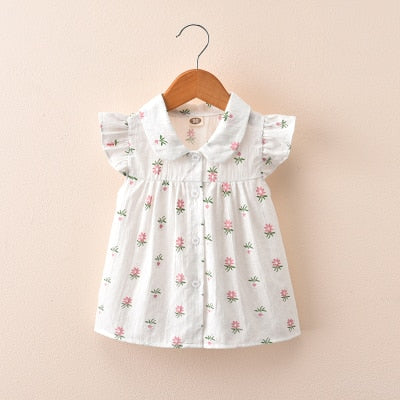 VIDMID Toddler Baby Girls Sleeveless blouses Summer Clothing  kids girls Tops shirts tank shirt children's clothes 7071 01 TIKIJTRONICS