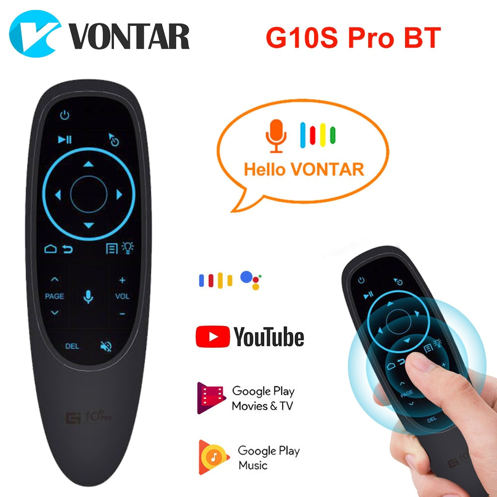 VONTAR G10 G10S Pro Voice Remote Control 2.4G Wireless Air Mouse Gyroscope IR Learning for Android tv box  HK1 H96 Max X96 mini - TIKIJTRONICS # 0