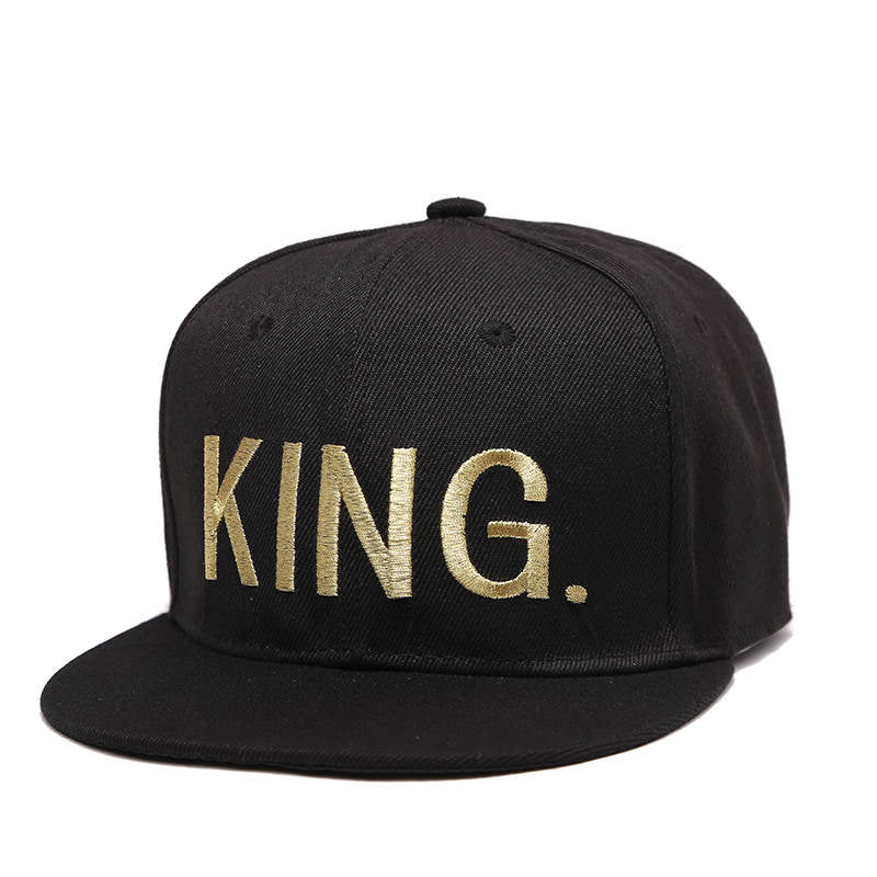 VORON KING QUEEN Gold letters Embroidery Snapback Hats Flat Bill Trucker Hats Acrylic Men Women Gifts for Him Her - TIKIJTRONICS # 0