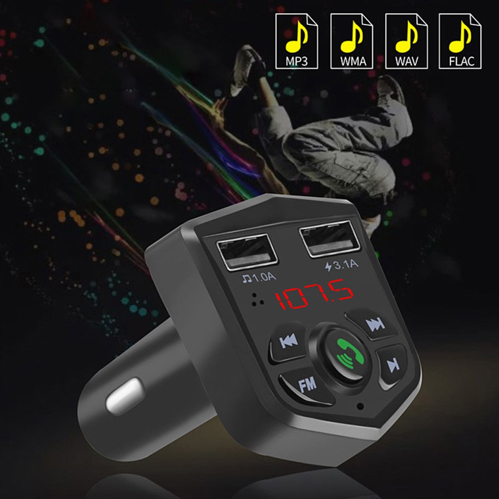 VR robot Bluetooth FM Transmitter Modulator Wireless Handsfree Car Kit 5V 3.1A Dual USB Charger Adapter Audio Car MP3 Player - TIKIJTRONICS 0 SPECIFICATIONSVoltage: 12VSpecial Features: Handsfree Car KitOut Power: 5V 3.1AOrigin: Mainland ChinaModel Name: 803eMaterial Type: ABSItem Weight: 80gItem Type: FM TransmittersFeature 2: Support U Disk/TF Card PlayFeature 1: Bluetooth Car MP3 PlayerBrand Name: VR robot TIKIJTRONICS  (Store description)