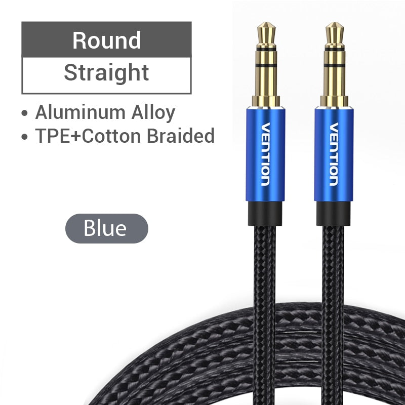 Vention Jack 3.5mm Aux Cable Male to Male 3.5mm Audio Cable Jack for JBL Xiaomi Oneplus Headphones Speaker Cable Car Aux Cord - TIKIJTRONICS # 0