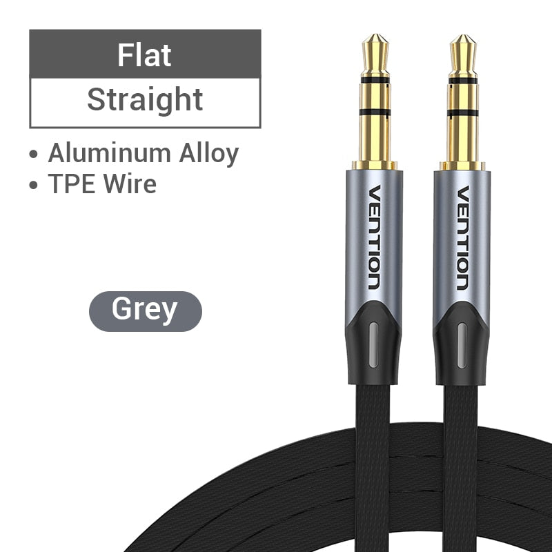 Vention Jack 3.5mm Aux Cable Male to Male 3.5mm Audio Cable Jack for JBL Xiaomi Oneplus Headphones Speaker Cable Car Aux Cord - TIKIJTRONICS # 0