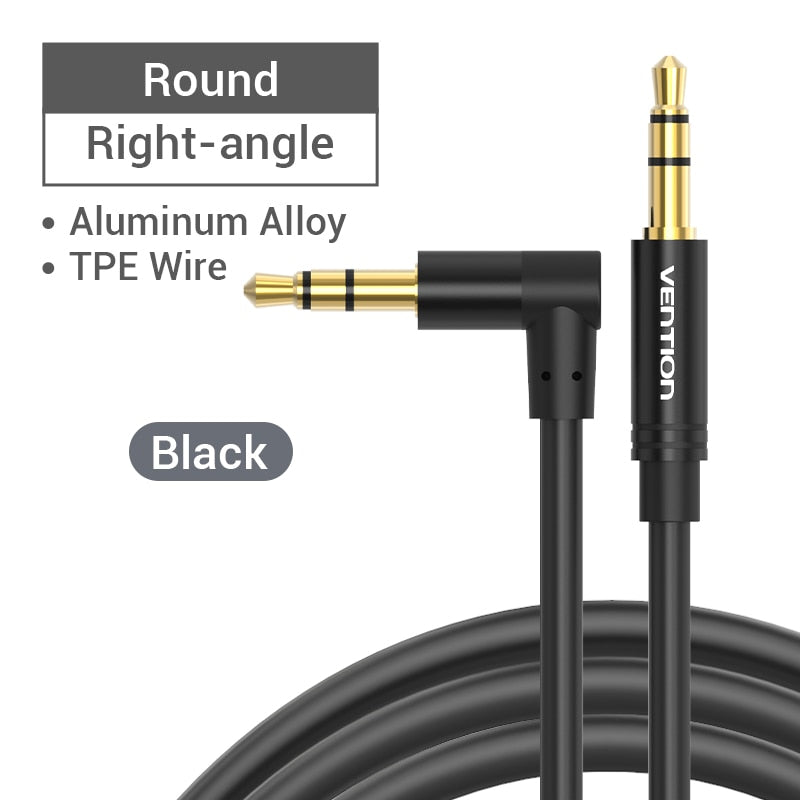 Vention Jack 3.5mm Aux Cable Male to Male 3.5mm Audio Cable Jack for JBL Xiaomi Oneplus Headphones Speaker Cable Car Aux Cord - TIKIJTRONICS # 0