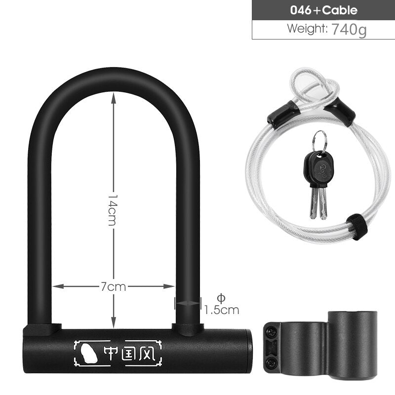 WEST BIKING Bicycle U Lock Anti-theft Steel Cable Security Cycling Lock Motorcycle Electric Scooter MTB Road Bicycle Accessories - TIKIJTRONICS 0 SPECIFICATIONSType: Bicycle U-shaped Lock/ Bicycle Cable LockType: U LockSize: 130*180mmOrigin: Mainland ChinaModel number: YP0705046/057/058/059-/060/032/068/070Material: SteelMaterial: Carbon Steel+Zinc Alloy Lock CoreFeatures: Durable, Anti-theftBrand Name: West Biking TIKIJTRONICS  (Store description)