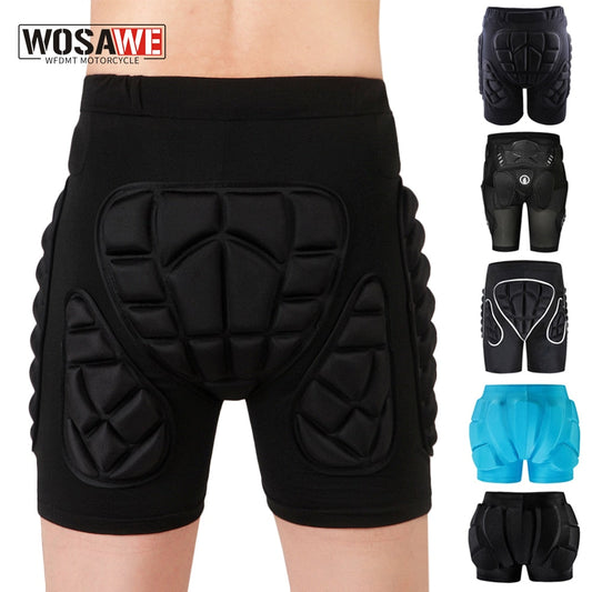 WOSAWE Unisex Motorcycle Shorts Ski Snowboarding Protective Gear Hip Butt Pad Extreme Sports MTB Bike Armor Motocross Shorts - TIKIJTRONICS # 0