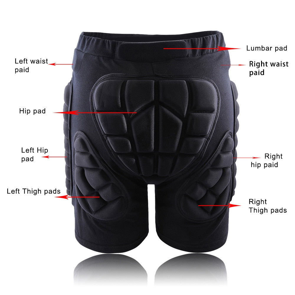 WOSAWE Unisex Motorcycle Shorts Ski Snowboarding Protective Gear Hip Butt Pad Extreme Sports MTB Bike Armor Motocross Shorts - TIKIJTRONICS # 0