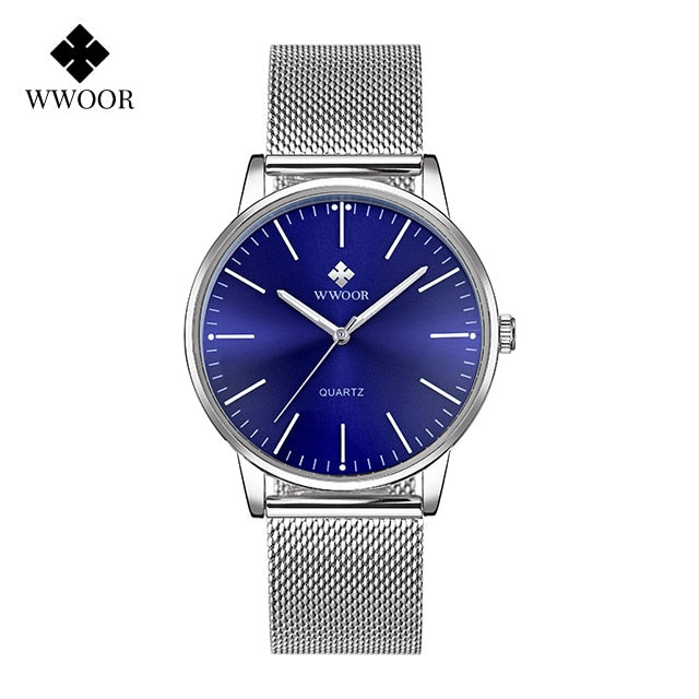 WWOOR Men Gold Watches 2022 Luxury Brand Men Fashion Quartz Golden Clock Male Simple Sports Waterproof Wrist Watch Zegarek Meski - TIKIJTRONICS # 0