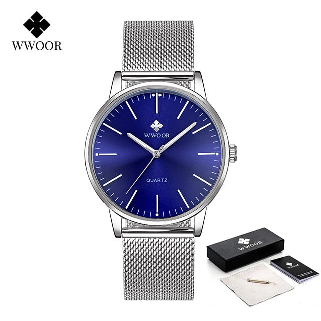 WWOOR Men Gold Watches 2022 Luxury Brand Men Fashion Quartz Golden Clock Male Simple Sports Waterproof Wrist Watch Zegarek Meski - TIKIJTRONICS # 0