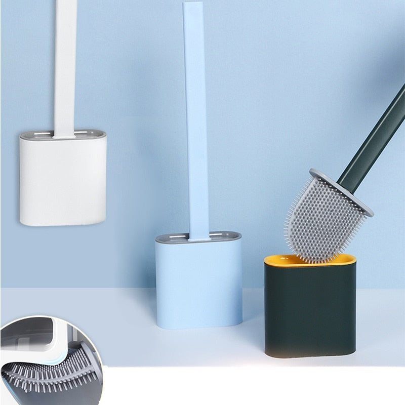 Wall-Mounted Silicone Toilet Brush and Holder Set for Bathroom, Flexible Brush Head Deep Cleaning Corner Toilet Bowl Brush - TIKIJTRONICS 0 SPECIFICATIONSOrigin: Mainland ChinaModel Number: A-TB2Is Smart Device: noFeature: Eco-FriendlyBrand Name: Alliebe TIKIJTRONICS  (Store description)