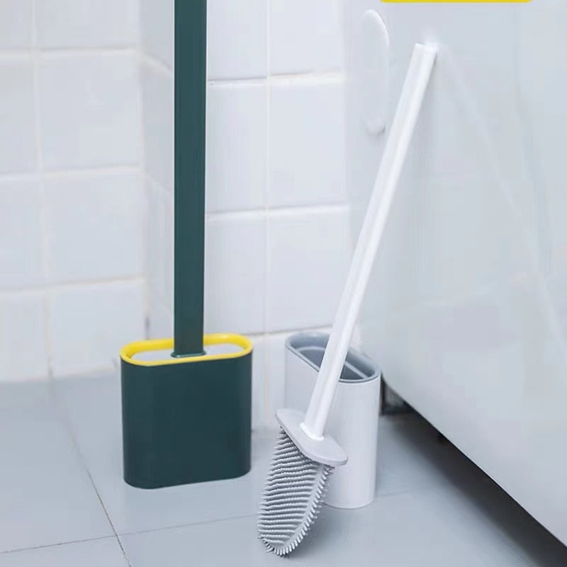 Wall-Mounted Silicone Toilet Brush and Holder Set for Bathroom, Flexible Brush Head Deep Cleaning Corner Toilet Bowl Brush - TIKIJTRONICS 0 SPECIFICATIONSOrigin: Mainland ChinaModel Number: A-TB2Is Smart Device: noFeature: Eco-FriendlyBrand Name: Alliebe TIKIJTRONICS  (Store description)