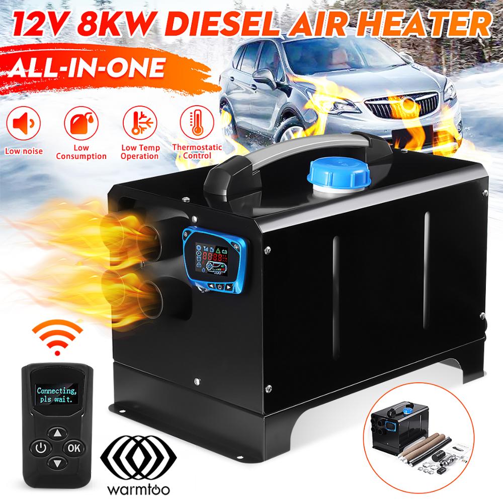 Warmtoo All In One Mini Diesel Air Heater 8KW 12V One Hole Car Heater For Trucks Motor-Homes LCD /Button Remote New Arrival - TIKIJTRONICS 0 SPECIFICATIONSVoltage: 12VSwitch Type: LCD SwitchSpecial Features: Car HeaterPower: 5000WPower: 8000WOrigin: Mainland ChinaModel Name: Heating & FansMaterial Type: Metal ;PlasticItem Width: 24cmItem Weight: 10kgItem Type: Heating & FansItem Length: 42cmItem Height: 27cmFuel: DieselExternal Testing Certification: ceBrand Name: warmtoo TIKIJTRONICS  (Store description)