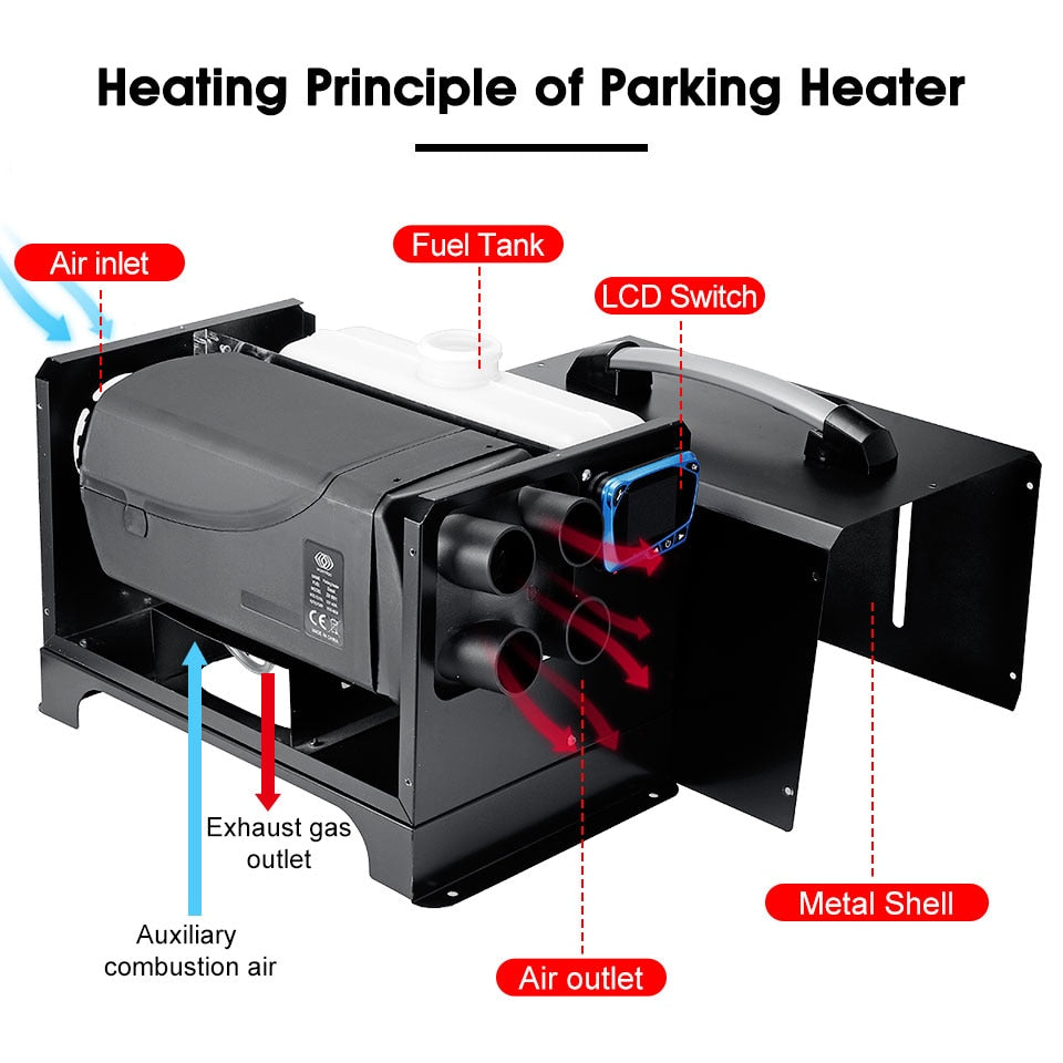 Warmtoo All In One Mini Diesel Air Heater 8KW 12V One Hole Car Heater For Trucks Motor-Homes LCD /Button Remote New Arrival - TIKIJTRONICS 0 SPECIFICATIONSVoltage: 12VSwitch Type: LCD SwitchSpecial Features: Car HeaterPower: 5000WPower: 8000WOrigin: Mainland ChinaModel Name: Heating & FansMaterial Type: Metal ;PlasticItem Width: 24cmItem Weight: 10kgItem Type: Heating & FansItem Length: 42cmItem Height: 27cmFuel: DieselExternal Testing Certification: ceBrand Name: warmtoo TIKIJTRONICS  (Store description)