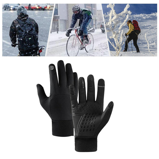 Waterproof Winter Warm Gloves Cycling Glove Anti-slip Thermal Fleece Touch Screen Glove Full-Finger Skiing Glove M- XL - TIKIJTRONICS # 0