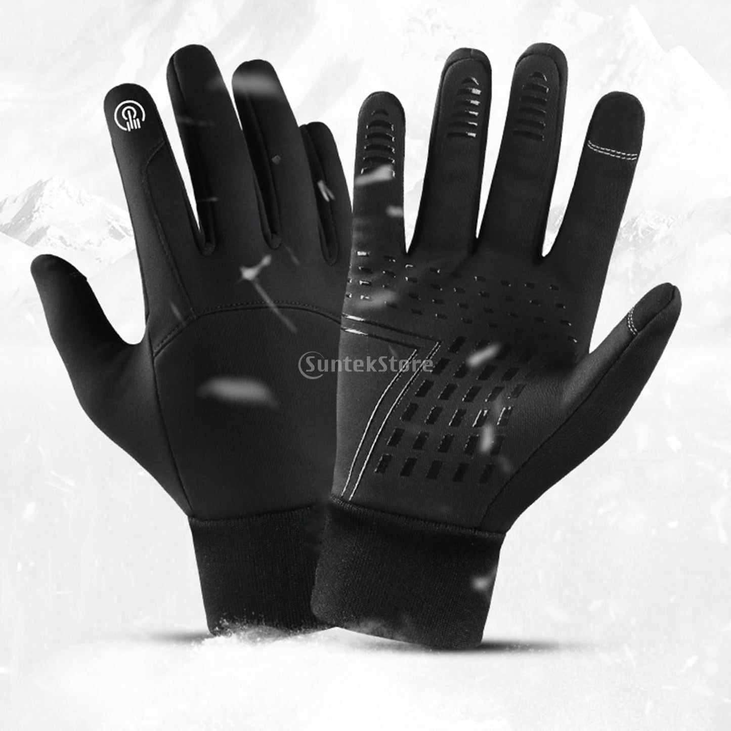 Waterproof Winter Warm Gloves Cycling Glove Anti-slip Thermal Fleece Touch Screen Glove Full-Finger Skiing Glove M- XL - TIKIJTRONICS # 0