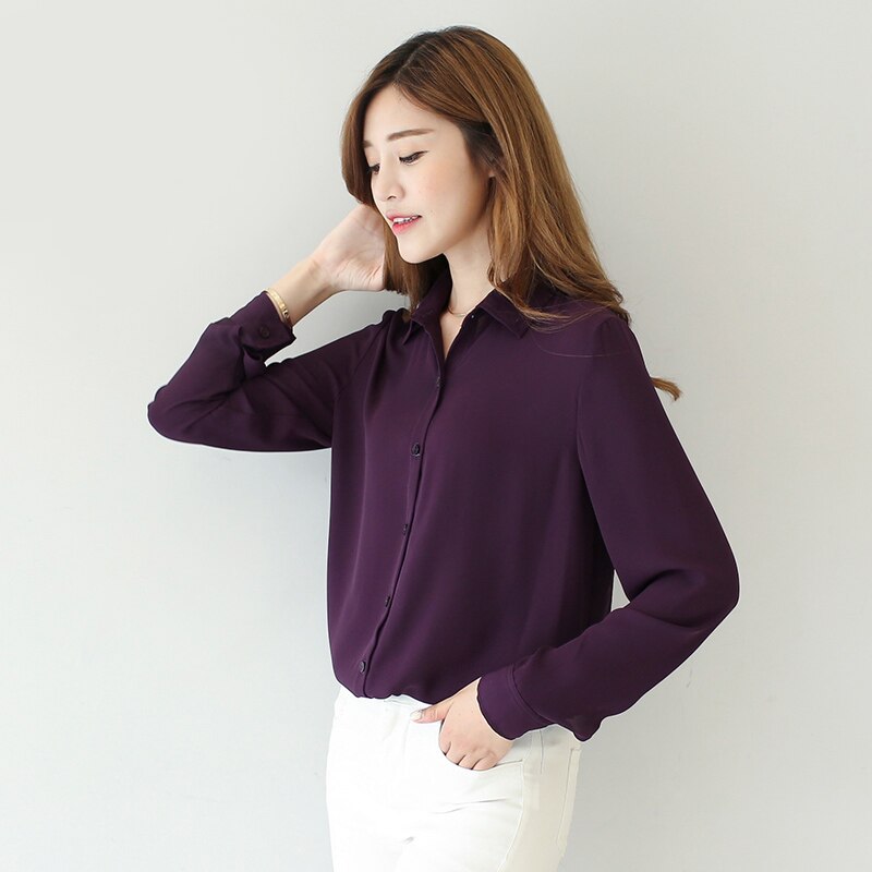 White Chiffon Blouse 2021 Women Shirt Fashion Casual Plus Size Blouses Long Sleeve Shirts Ladies Office Shirts Women Tops Blusas - TIKIJTRONICS # 0