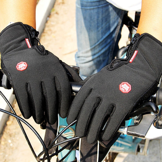 Winter Cycling Gloves Men Women Anti-slip Motorcycle Windproof Bike Riding Gloves Anti-shock Full Finger Mountain Bicycle Mitten - TIKIJTRONICS # 0