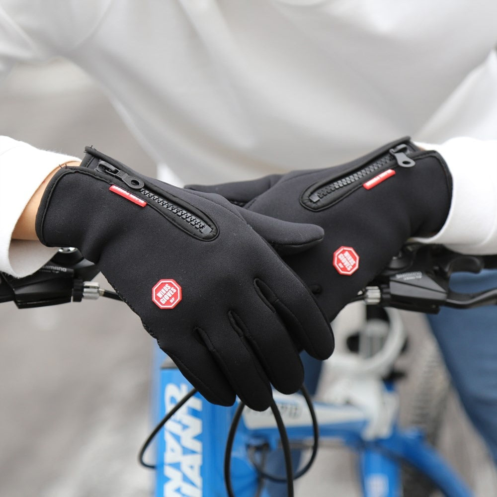 Winter Cycling Gloves Men Women Anti-slip Motorcycle Windproof Bike Riding Gloves Anti-shock Full Finger Mountain Bicycle Mitten - TIKIJTRONICS # 0