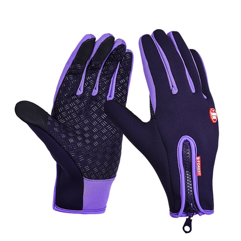 Winter Cycling Gloves Men Women Anti-slip Motorcycle Windproof Bike Riding Gloves Anti-shock Full Finger Mountain Bicycle Mitten - TIKIJTRONICS # 0